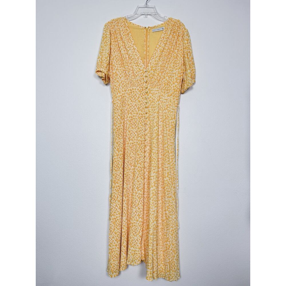 Faithfull The Brand Midi Dress Women’s Medium Floral Yellow Ari - Picture 4 of 14